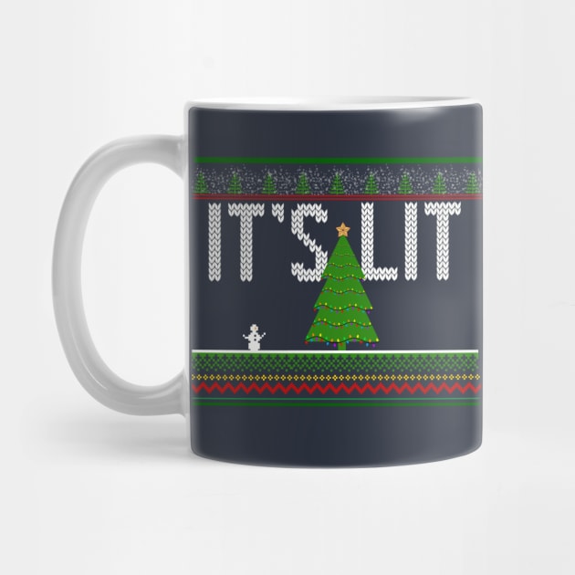 It's Lit Christmas Tree Ugly Sweater by TwistedThreadsMerch